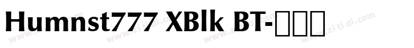 Humnst777 XBlk BT字体转换